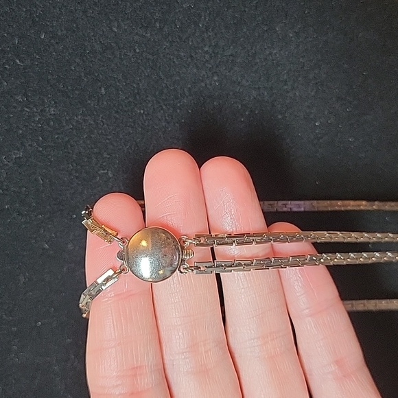 Layered Box Chain Silver Tone Necklace - Picture 3 of 3